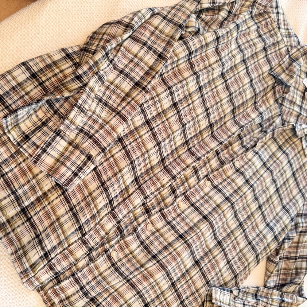 LOFT Plaid Button-Down Shirt - Picture 3 of 14